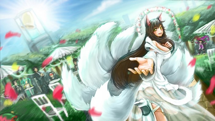Ahri from League of Legends at a wedding