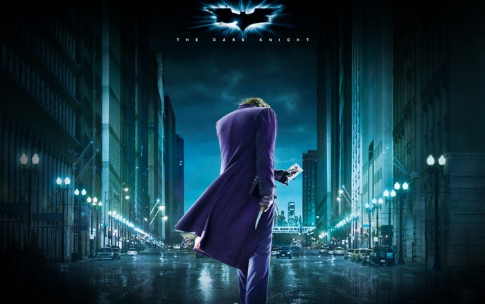 The Dark Knight Joker Standing in Gotham City