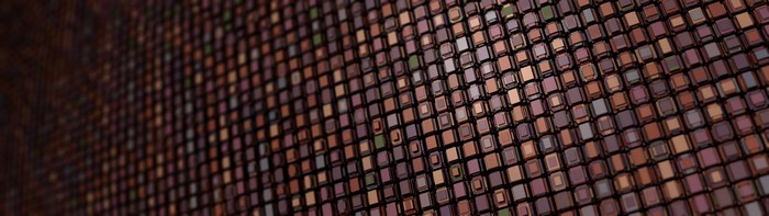 Abstract 3D pattern of cubes with brown and purple hues