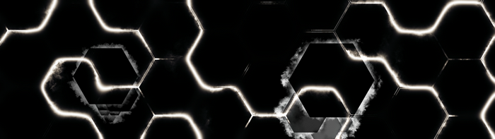 Abstract Hexagonal Pattern with Glowing Lines