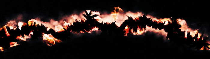 Fiery abstract digital art with smoke