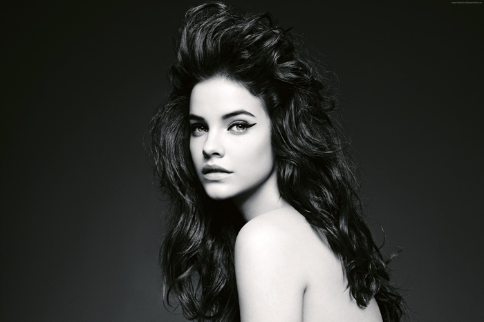 Barbara Palvin black hair portrait
