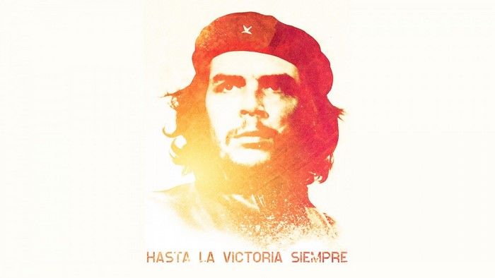 Che Guevara illustration with "Hasta la Victoria Siempre"