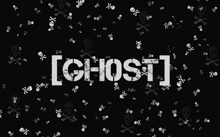 [GHOST] text with skull and crossbones