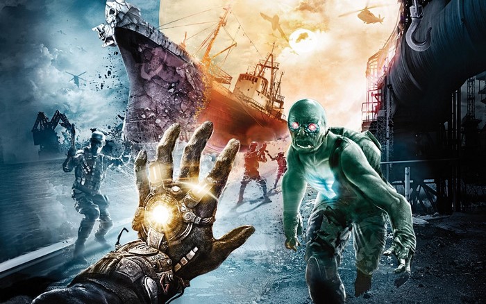 Singularity game screenshot with zombie and soldier