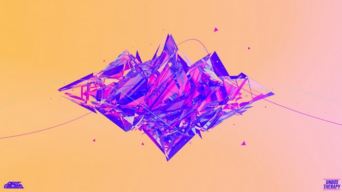 Abstract geometric crystal formation with lines