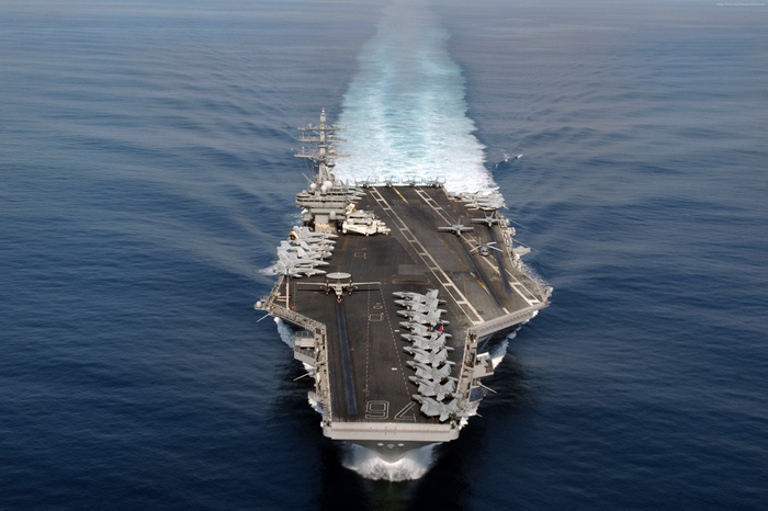 USS Ronald Reagan CVN-76 aircraft carrier at sea