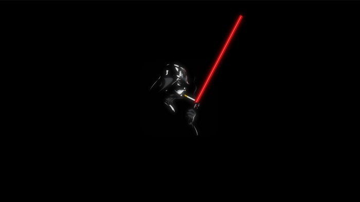 Darth Vader smoking with a lightsaber