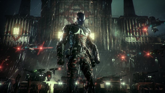 Red Hood from Batman Arkham Knight in the rain