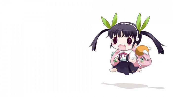 Hachikuji Mayoi from Monogatari Series Chibi Illustration