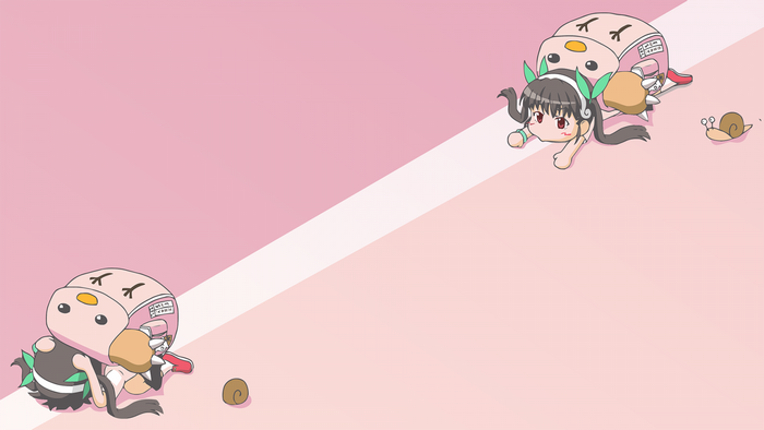 Hachikuji Mayoi from Monogatari Series with snails