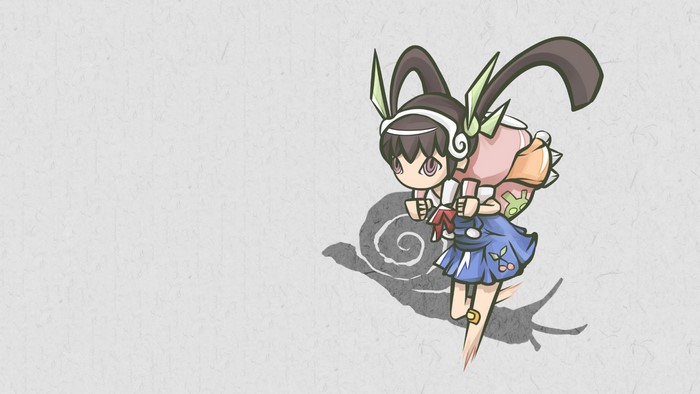 Hachikuji Mayoi from Monogatari Series with snail shadow