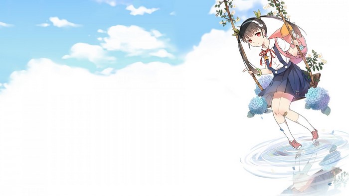 Hachikuji Mayoi from Monogatari Series on a swing