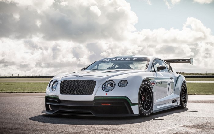 Bentley Continental GT3 race car on a track