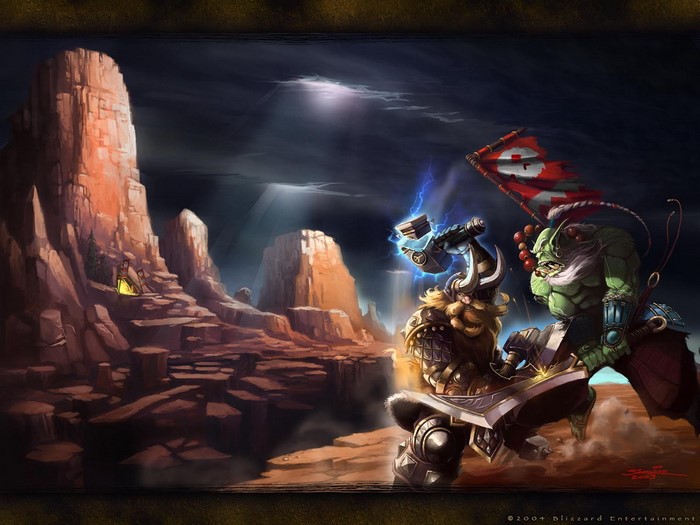 Dwarf and Orc from Warcraft III