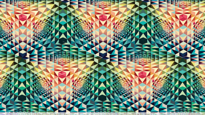 Abstract geometric pattern with fractal elements