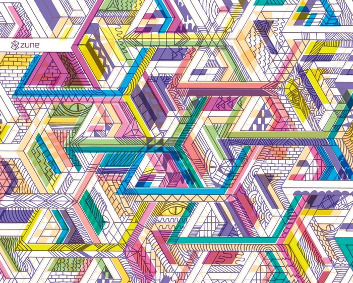 Zune abstract geometric pattern illustration