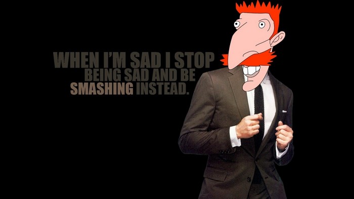 Nigel Thornberry in a Suit with a Quote
