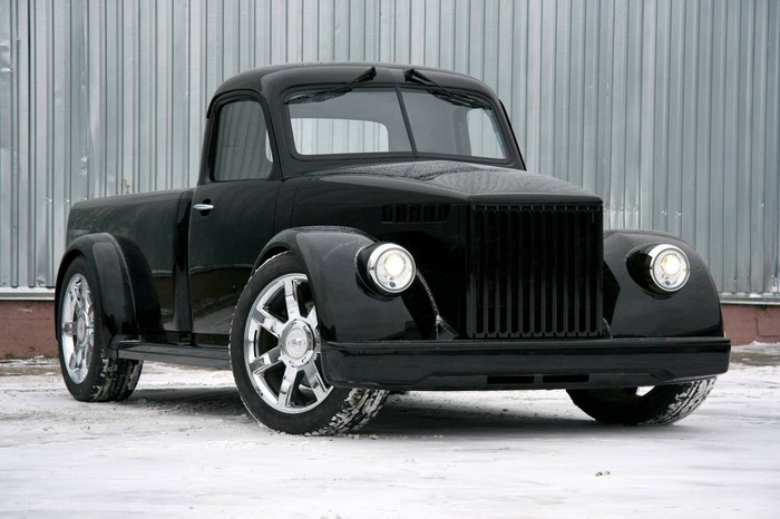 Custom Black GAZ 51 Vintage Pickup Truck