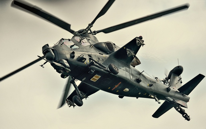 CAIC WZ-10 attack helicopter in flight