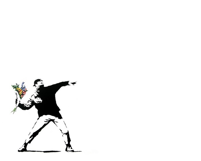 Flower Thrower by Banksy