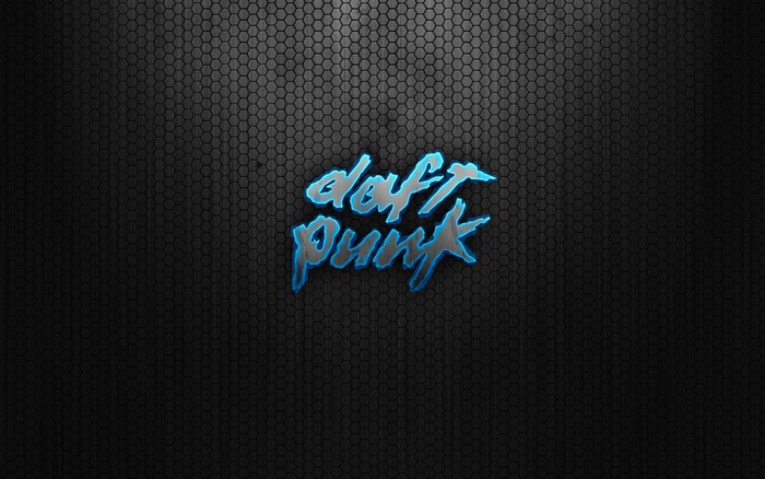 Daft Punk logo on a dark textured background