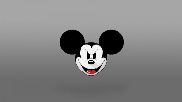 Mickey Mouse Minimalist Logo Illustration