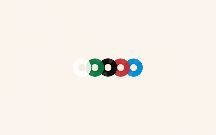 Minimalist Olympic Rings on a Light Background