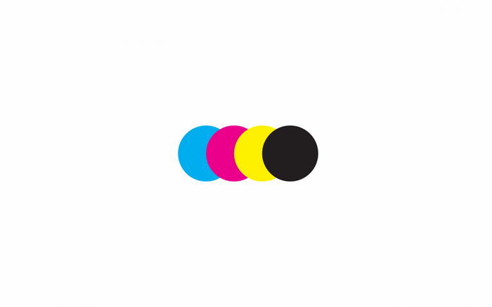 CMYK color circles logo