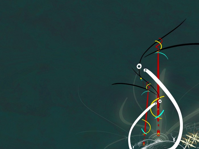 Abstract minimalist digital art with lines and shapes