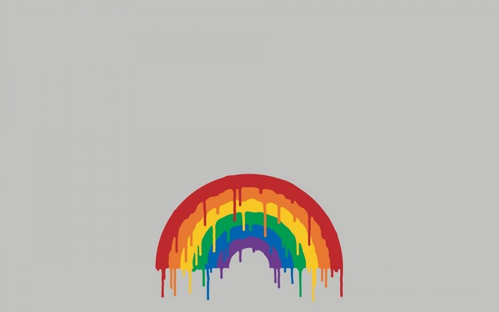 Melting rainbow illustration