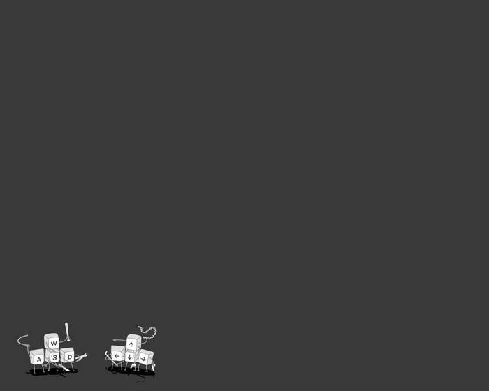 Keyboard keys WASD and arrow keys fighting