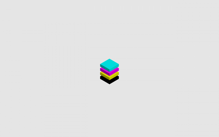 CMYK color blocks stacked