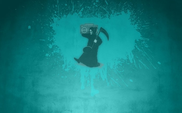 Grim Reaper with Boombox and Scythe
