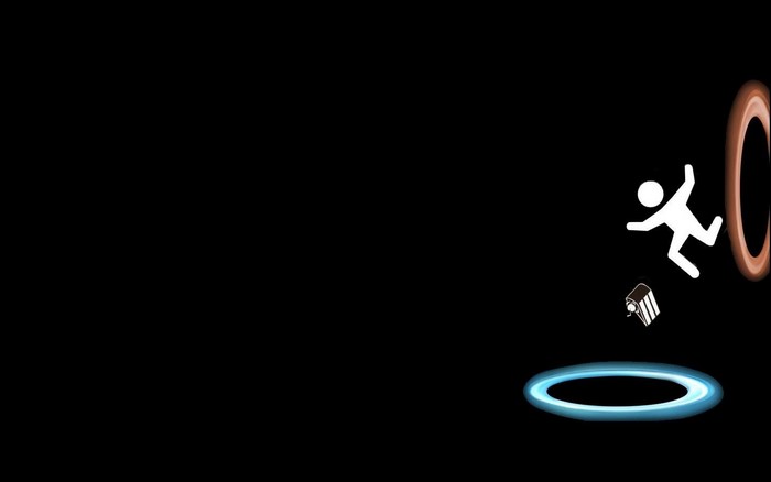 Portal game character falling through portals