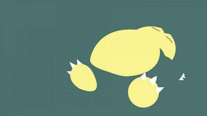 Snorlax from Pokemon, minimalist illustration