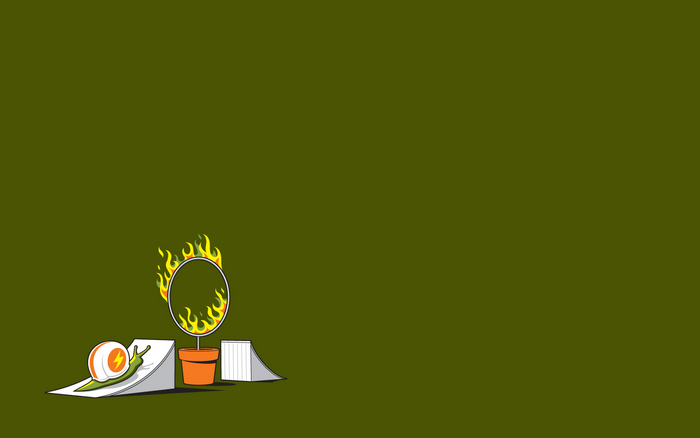 Snail jumping through a hoop of fire
