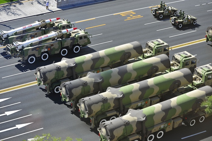 DF-21 missiles in a military parade