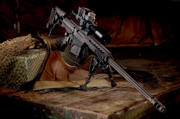 Barrett M98B sniper rifle with scope