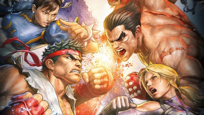 Ryu and Chun-Li from Street Fighter vs Kazuya and Nina from Tekken
