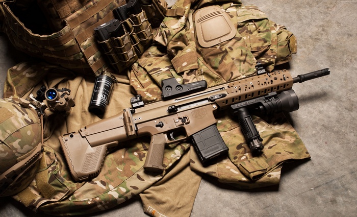 uniform, FN SCAR, hand grenade, assault rifle, ammunition, FN Herstal, military, modular rifle