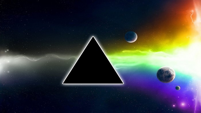 The Dark Side of the Moon prism and planets