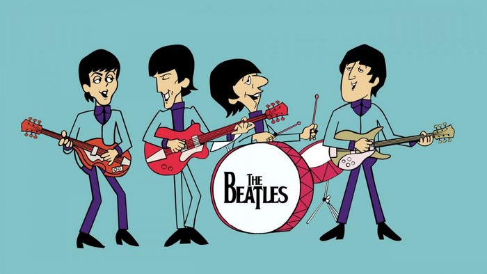 The Beatles Cartoon Band Illustration