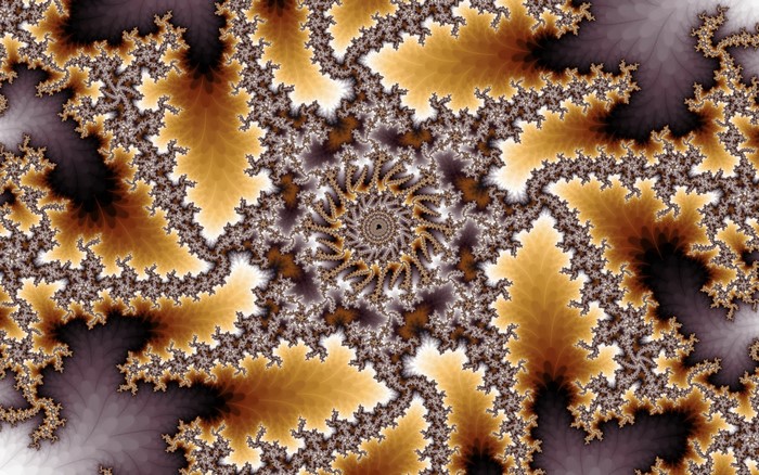 Abstract fractal pattern with brown and white colors