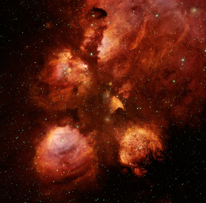 Nebula and stars in outer space