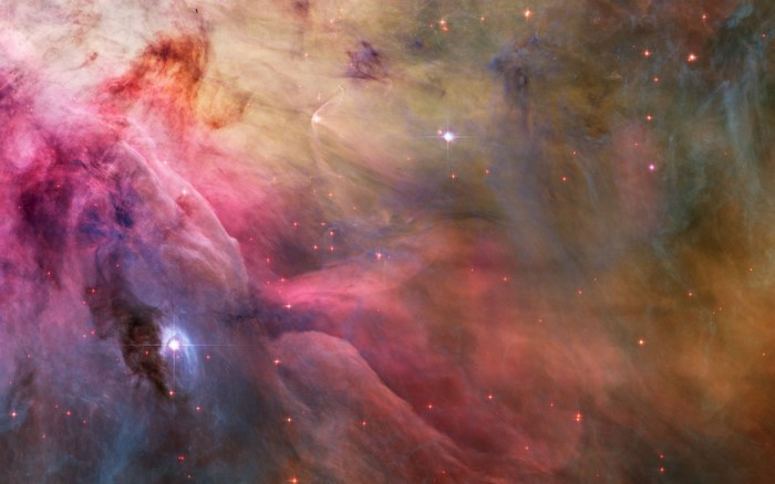 Colorful nebula with stars in outer space
