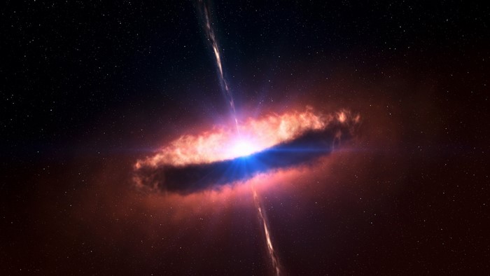 Black hole with accretion disk and jets