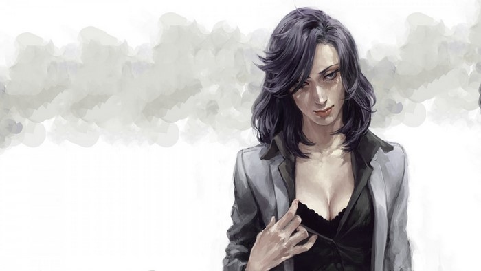Anime girl in a suit