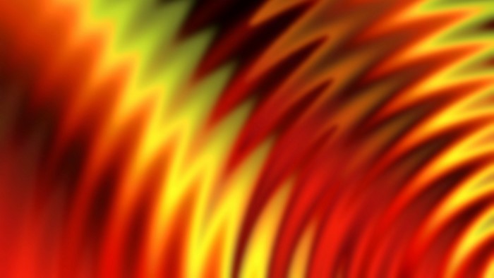 Abstract blurred pattern of red and yellow flames