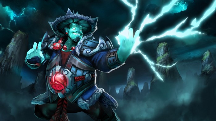 Storm Spirit from Dota 2 casting lightning